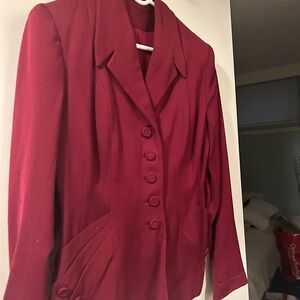 Vintage 1940’s Women's Burgundy Blazer